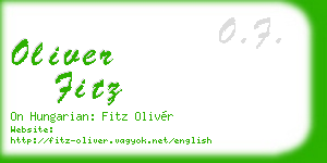 oliver fitz business card